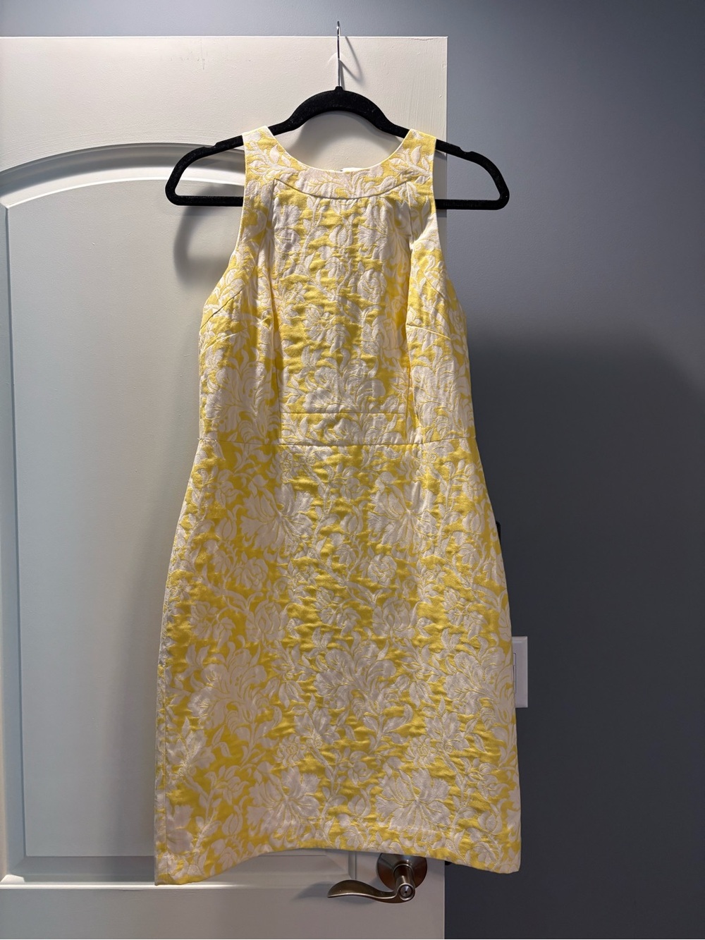 Ann Taylor Yellow and White Floral Sleeveless Mini Dress